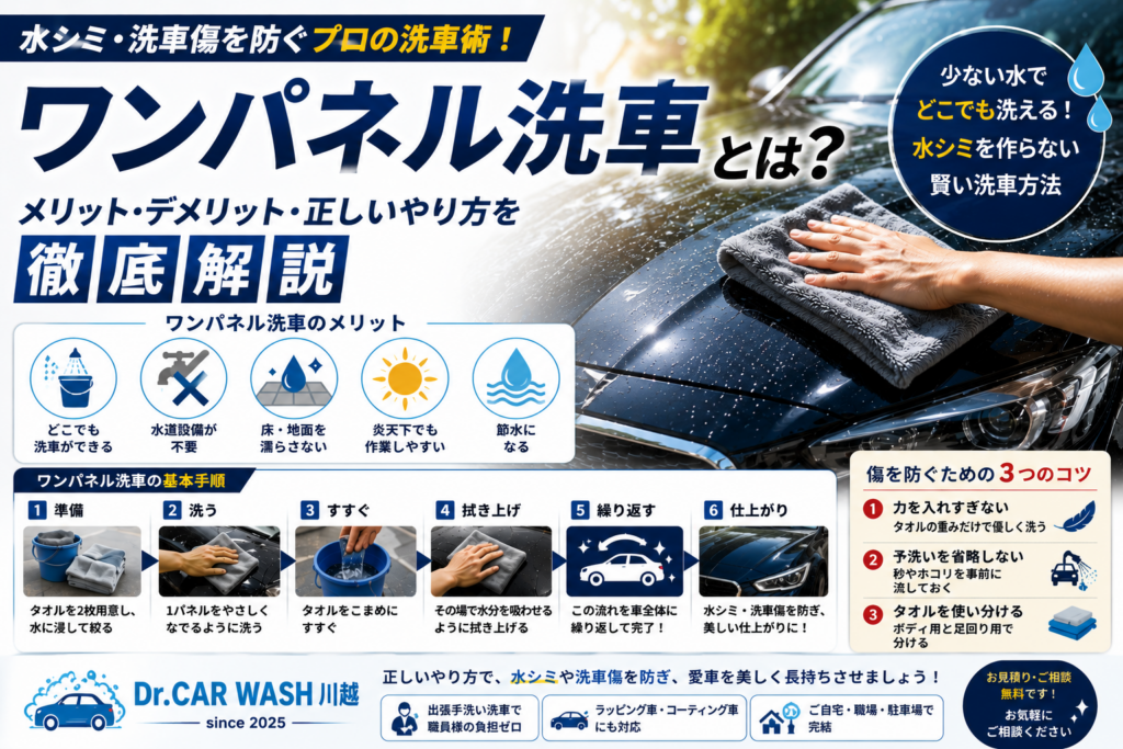 ワンパネル洗車の基本手順と