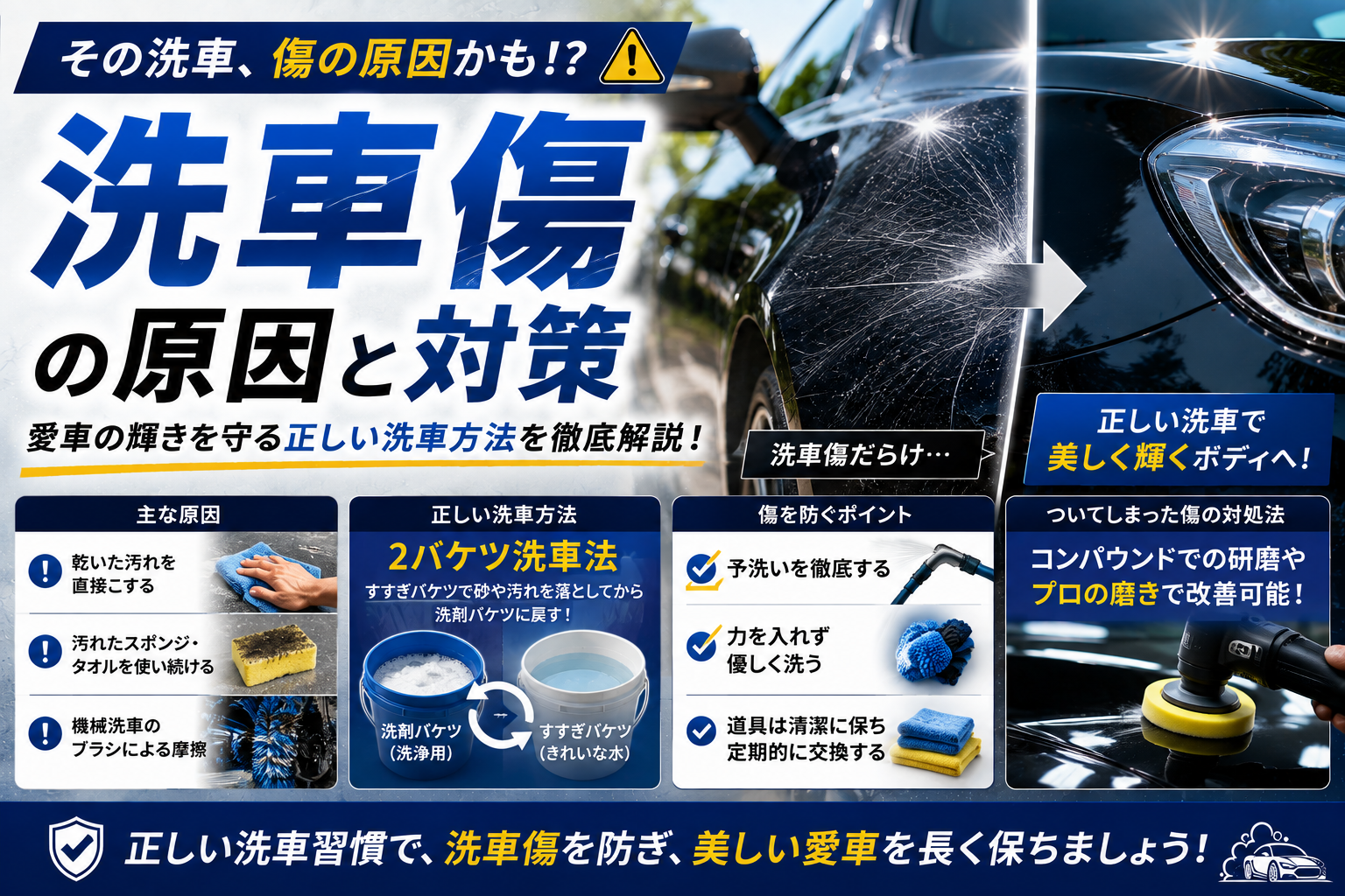 洗車傷の原因と対策